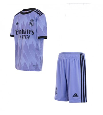 Real Madrid Bortedraktsett Barn 2022-23 Kortermet (+ Korte bukser)
